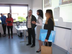 Nuša Konec Jurišič, dr.med., Tatjana Škornik Tovornik in novi ambasador programa svit Alojz Antlej iz Dobja. 