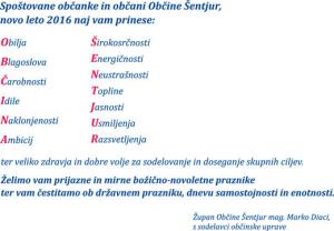 Voščilo ob prihajajočih praznikih