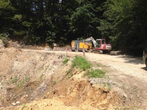 Dela na odseku Loka–Virštanj sedaj še na šentjurski strani