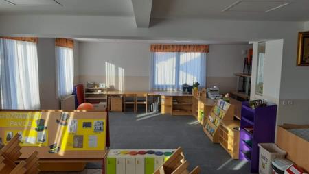 Začasno preurejeni prostori PGD Kalobje za potrebe vrtca 