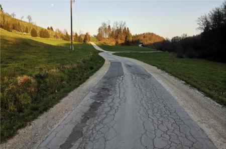 Obstoječe stanje na odseku Dramlje - Slatina. 