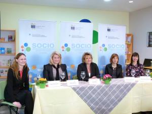 Predstavnice partneric v projektu, otvoritve se je udeležila Alenka Testaniere iz Razvojne agencije Kozjansko, vodja OE LU Šentjur. (Foto: LU Šentjur) 