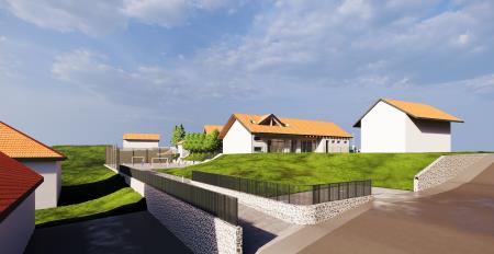 Vizualizacija POŠ Kalobje z vrtcem 