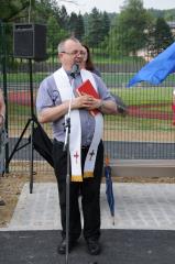 Blagoslov šentjurskega župnika Vinka Čonča
