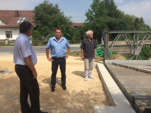 Ogled nadomestnega mostu "pri Zikošek". 