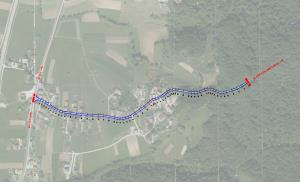 Pregled odseka, predvidenega za obnovo. 