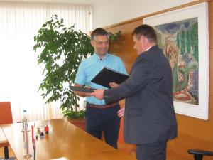 Župan mag. Marko Diaci in direktor GMI d.o.o. Aleksander Marguč. 