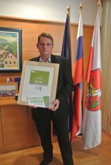 Na priznanje je ponosen župan mag. Marko Diaci. 